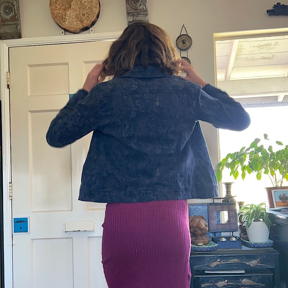 Patterned jean jacket - Picture 2 of 5